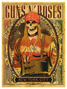 LITHORATI - Guns N' Roses - Not in This Lifetime - Lithograph